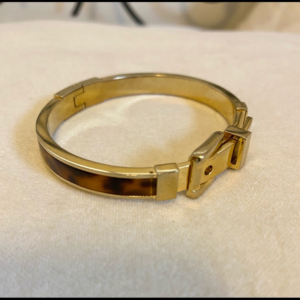 Michael Kors Gold Tortoise Shell Buckle Bracelet